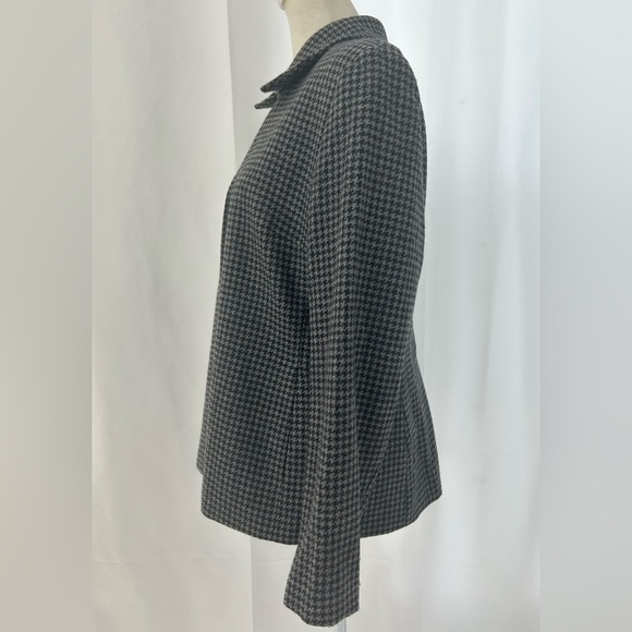 VINTAGE RALPH LAUREN Houndstooth Wool Zip-Up Jacket Blazer - Picture 2 of 5